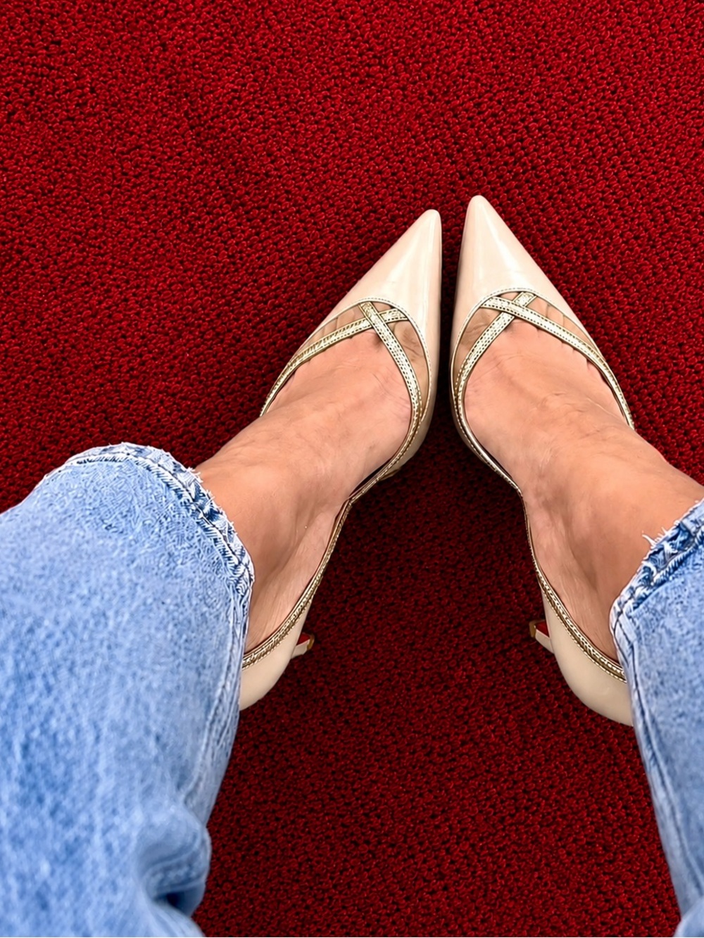 Christian Louboutin Ballerina Princess Glitter Stiletto Heels Pumps Red Bottoms